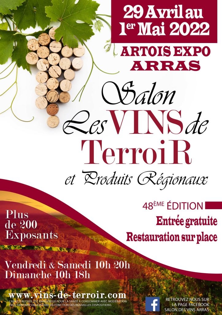 Affiche Salon des Vins Arras Avril 2022 scaled 1